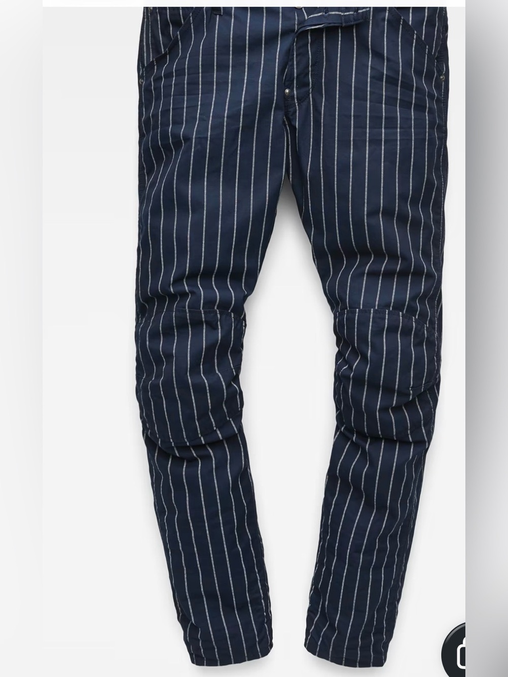 G-Star Men's Navy Pinstripe Jeans - Classic Slim Fit
